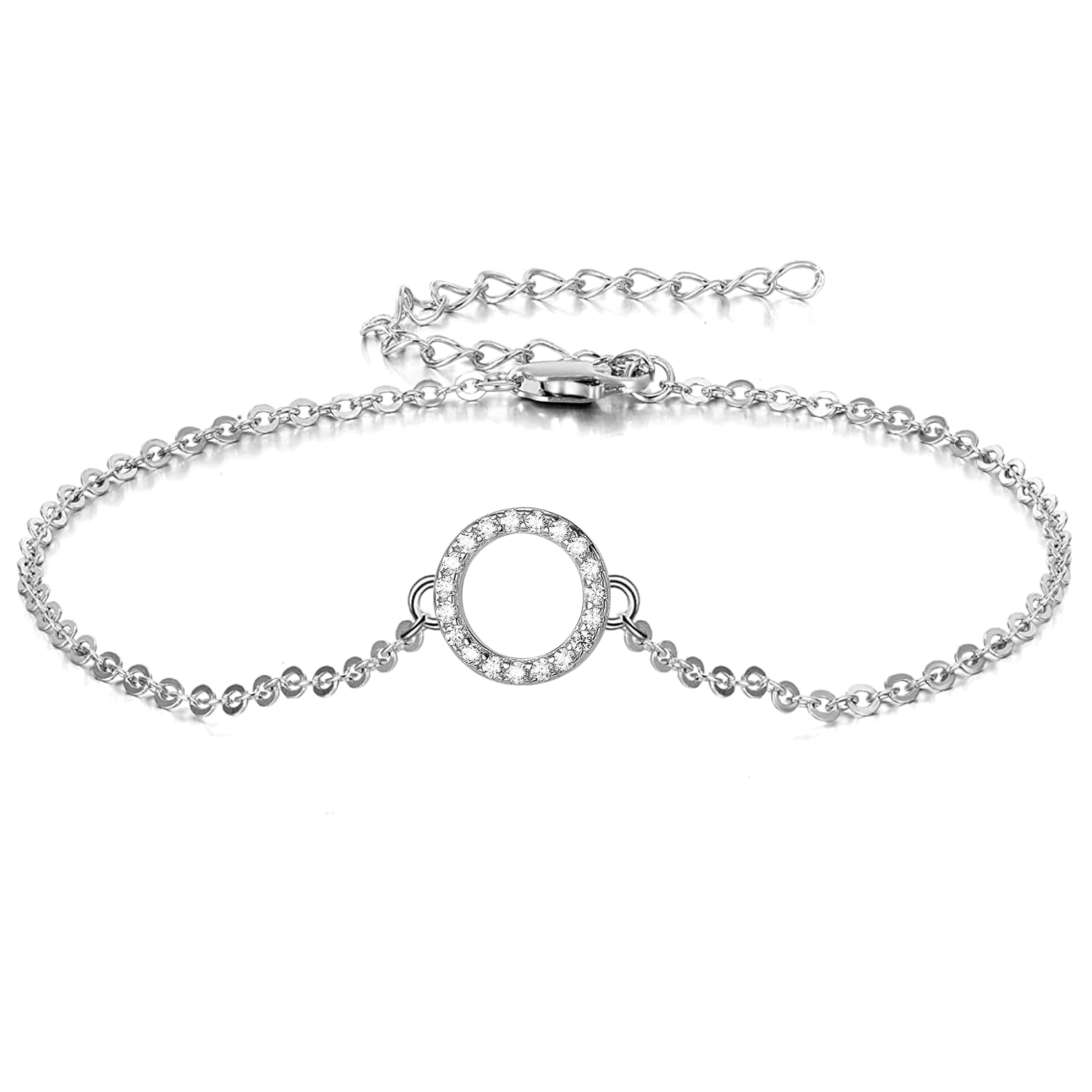 Bracelets fantaisie Infini Argent Forcat Oxyde de Zirconium Pavage Blanc  9251000 19cm  FABFBZW0470  Histoire dOr