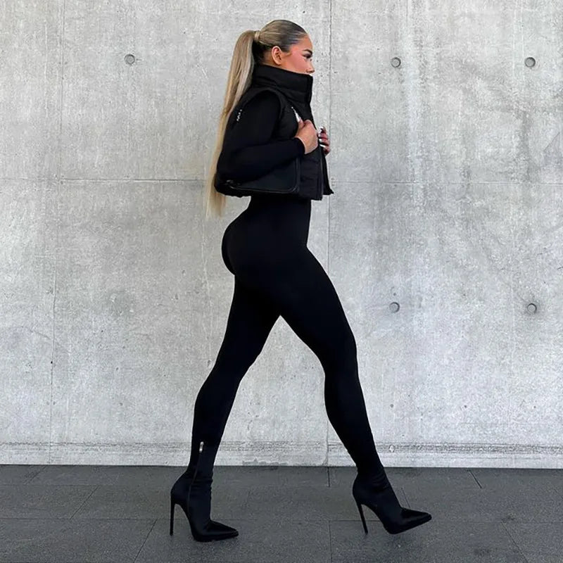 Stylish Long Sleeve Bodycon Jumpsuit for Women - Image 3