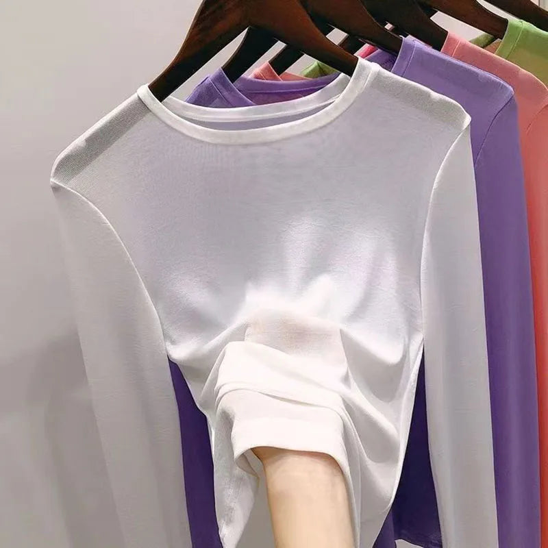 Sheer long sleeve shirt for women – lightweight & stylish