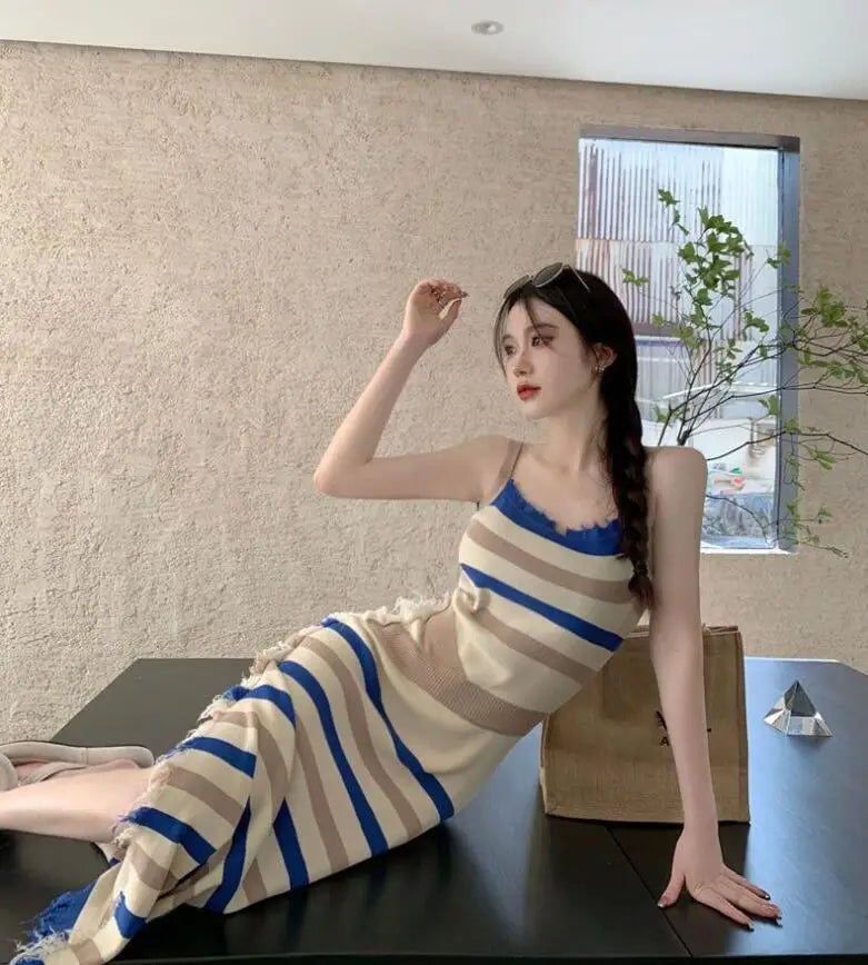 Stylish and Versatile Knitted Sling Dress for Women - Image 2