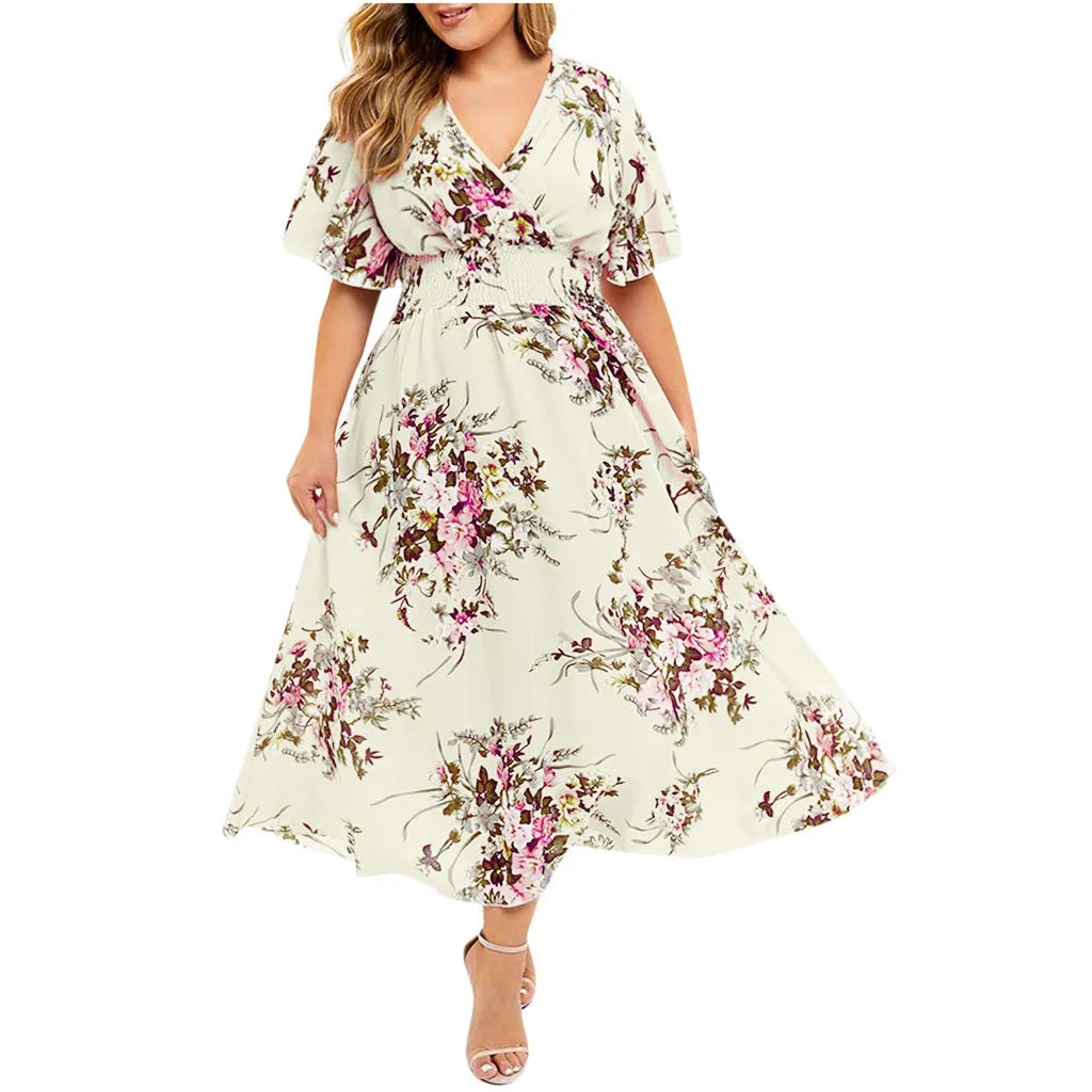 Bohemian-chic Chiffon Summer Dress with City Fit and Floral Print - Image 2