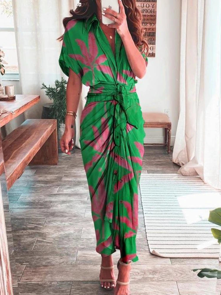 Chic Printed Shirt Dress for Women - Streetwear Collection - Image 2