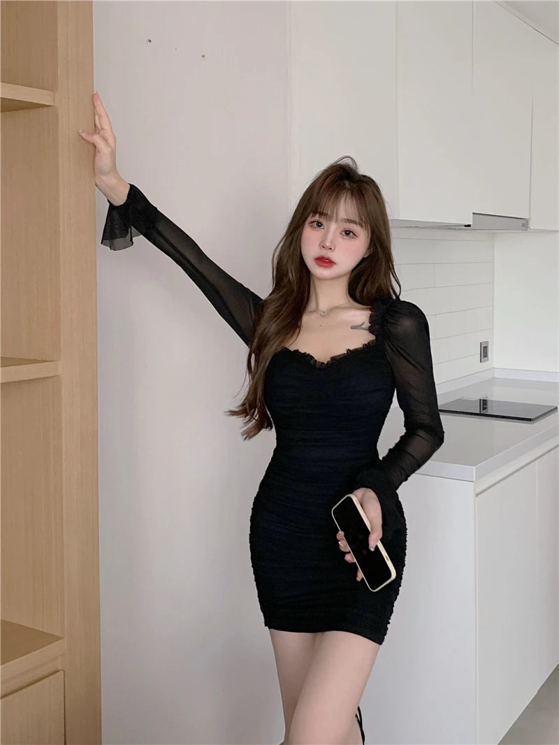 New High-Waist French A-Line Short Dress for Spring/Summer - Image 3