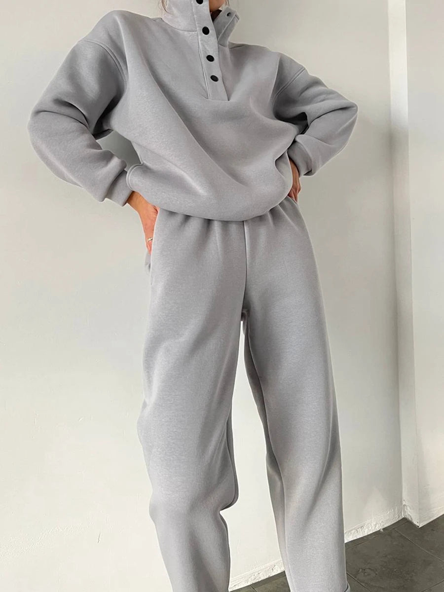 Women's Workout Matching Sets with Pullover Tops and Sweatpants - Image 6