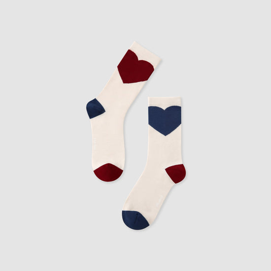 Heart Socks - Child - Red - Organic Cotton - Sézane