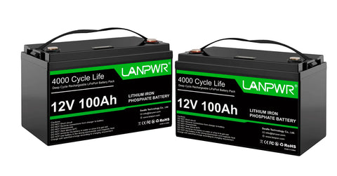 Alt: 12V Smart Lithium Iron Phosphate 100Ah Batteries in application