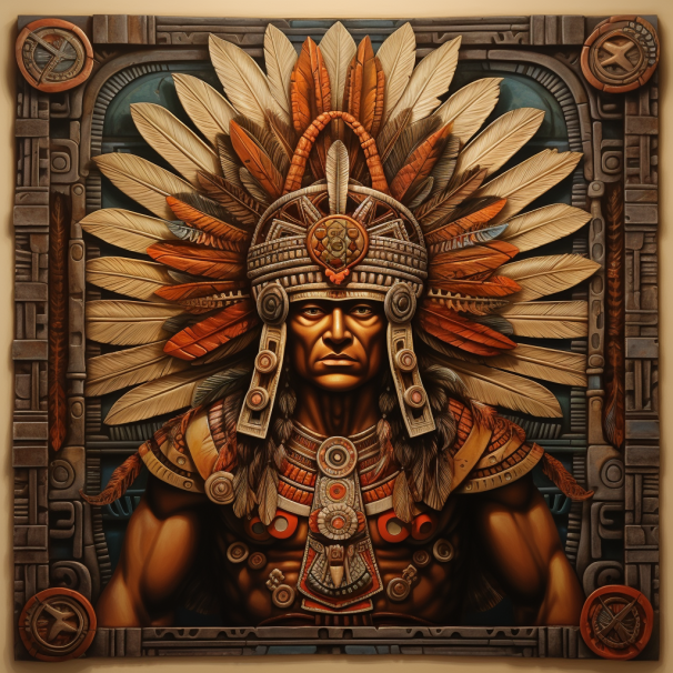 Aztec Warrior Wall Art: Honoring Bravery and Valor in Battle