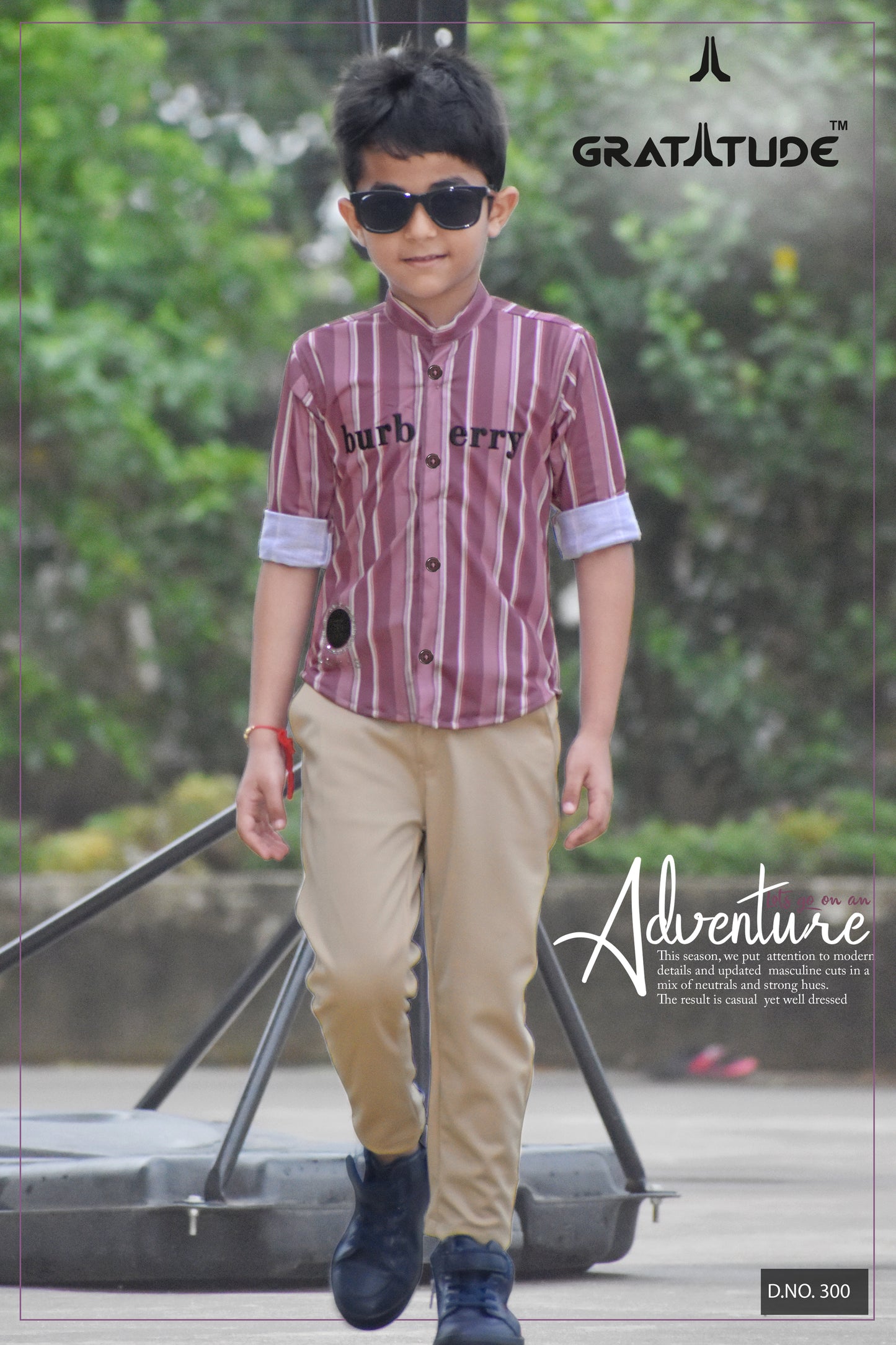 Burberry Stripe Maroon Shirt with Beige Pants Boys Set –  lilsmilesbygratitude