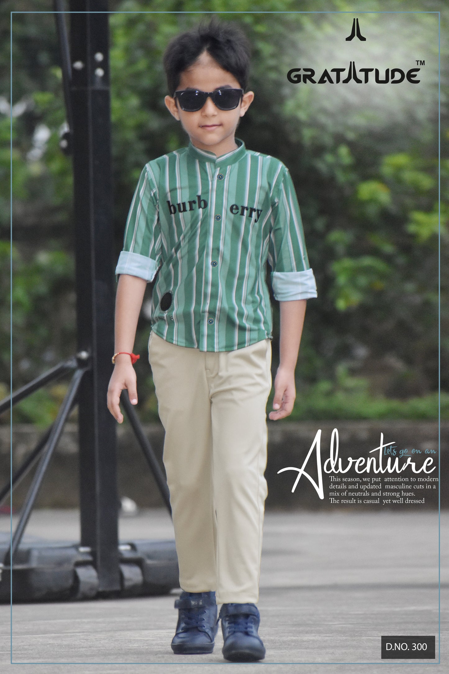 Burberry Stripe Green Shirt with Beige Pants Boys Set – lilsmilesbygratitude