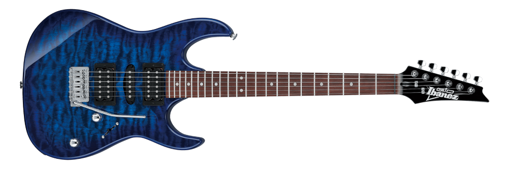 Đàn Guitar Điện Ibanez GIO GRX70QA, Transparent Blue Burst