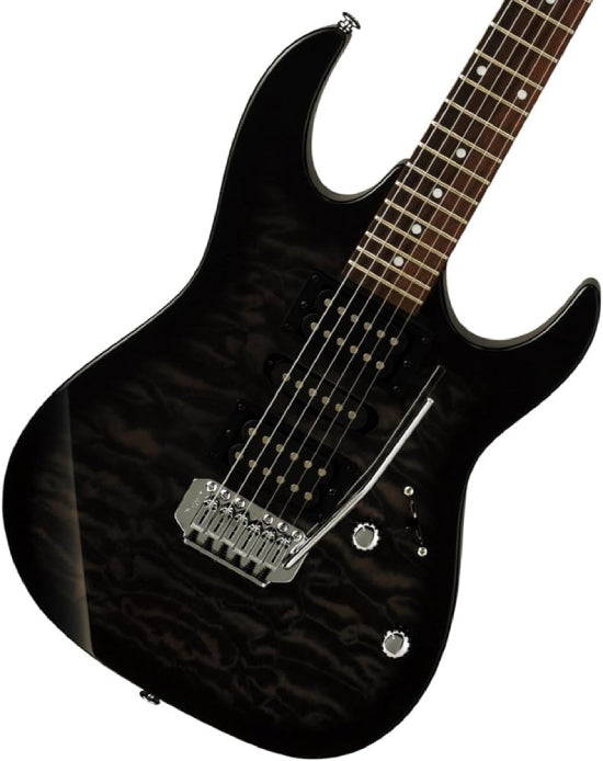 Đàn Guitar Điện Ibanez GIO GRX70QA, Transparent Black Burst