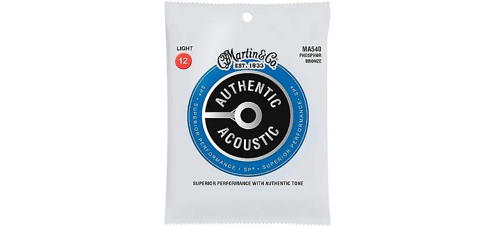 Martin MA540 SP Phosphor Bronze Light Authentic Acoustic Guitar Strings