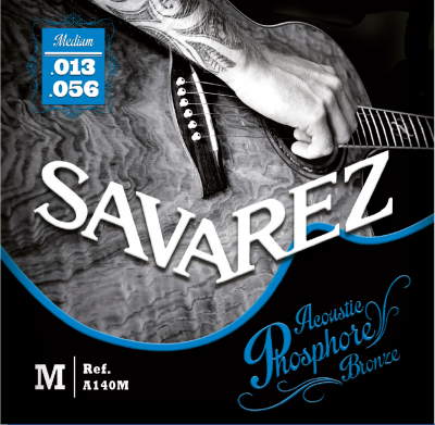 Dây Đàn Guitar Acoustic Savarez Bronze A140M - Cỡ 13-56