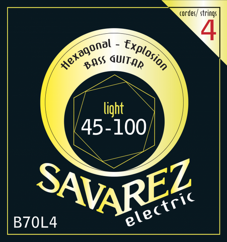 Dây Đàn Guitar Savarez Electric Hexagonal Explosion Bass Light - B70l4