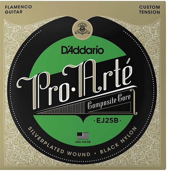 D'Addario EJ25B Pro-Arte Black Nylon Composite Flamenco