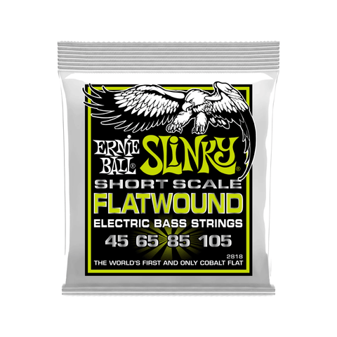 Dây Đàn Guitar Bass Ernie Ball Regular Slinky Flatwound Short Scale, 45-105