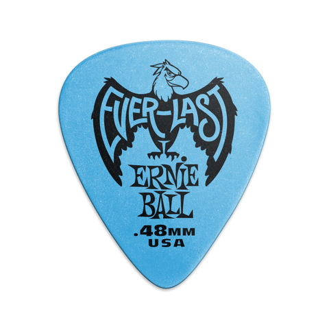 Pick Guitar Ernie Ball Everlast Delrin .48mm, Blue, 12-Pack