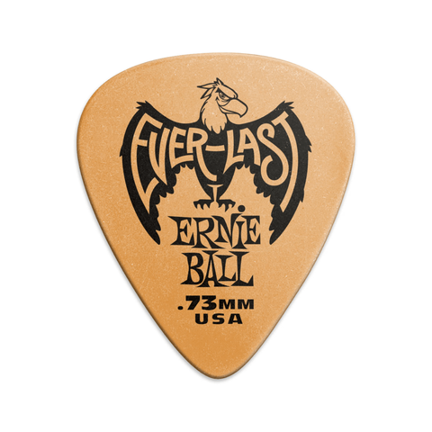 Pick Guitar Ernie Ball Everlast Delrin .73mm, Orange, 12-Pack