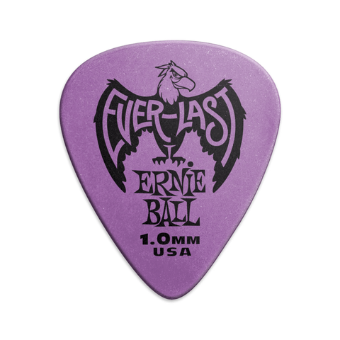 Pick Guitar Ernie Ball Everlast Delrin 1.0mm, Purple, 12-Pack