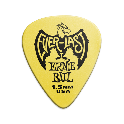 Pick Guitar Ernie Ball Everlast Delrin 1.5mm, Yellow, 12-Pack