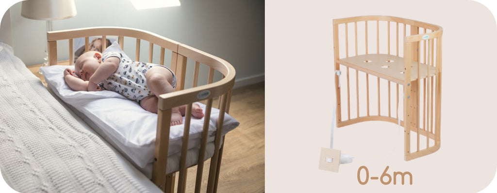 Waldin 7in1 Baby Bed Step 1 - Bedside next to me cot