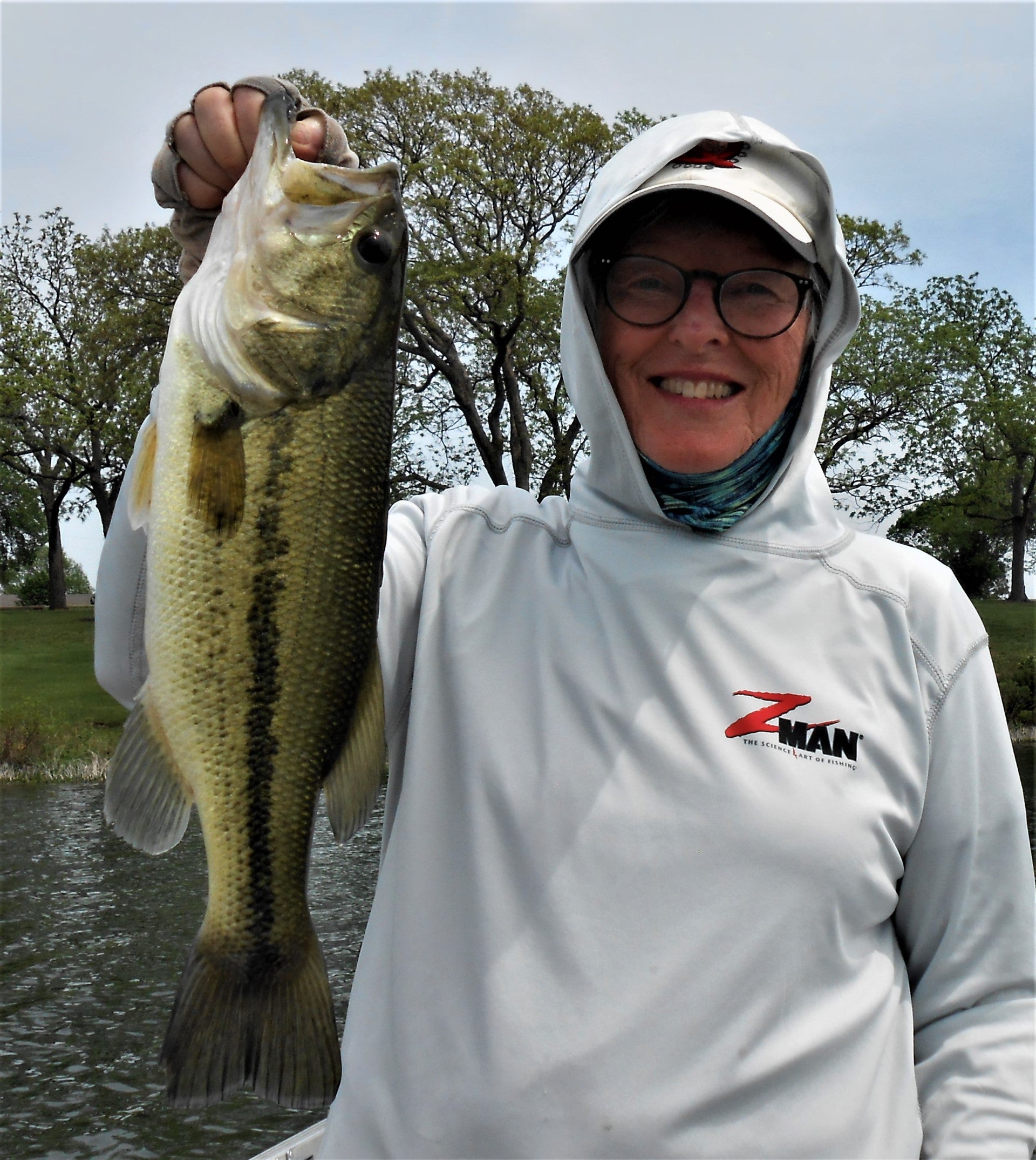 Pattie with a Large Mouth Bass