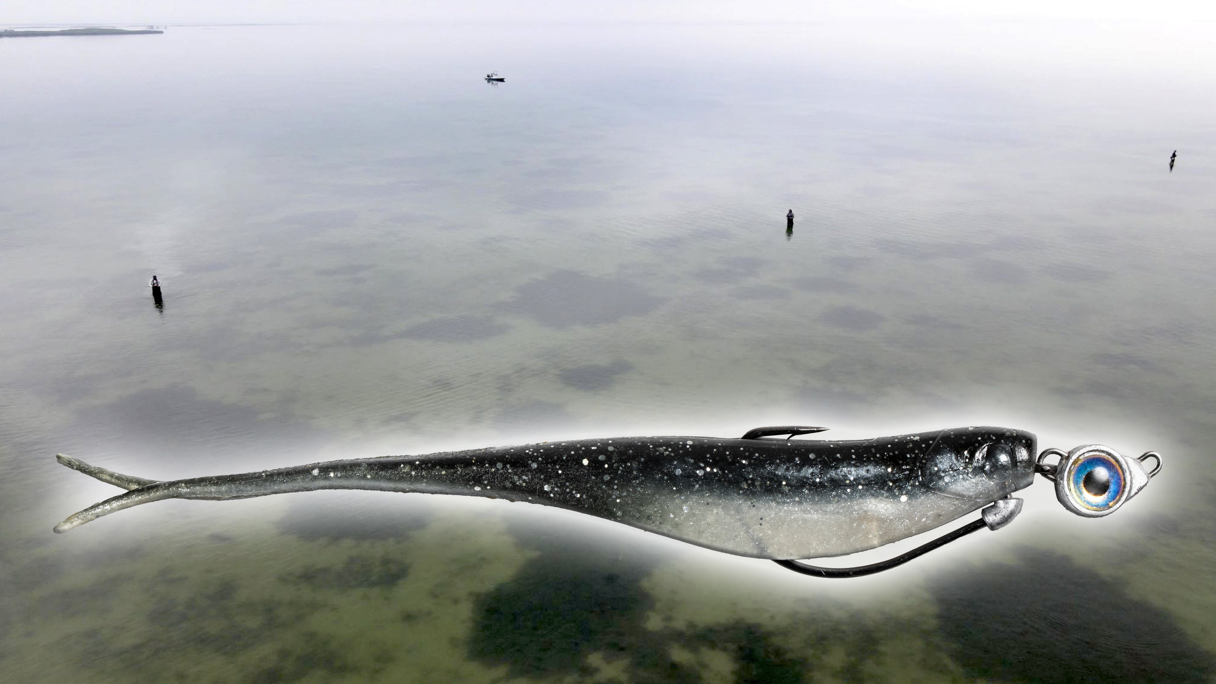 Scented Jerk Shad on a Texas Eye jighead