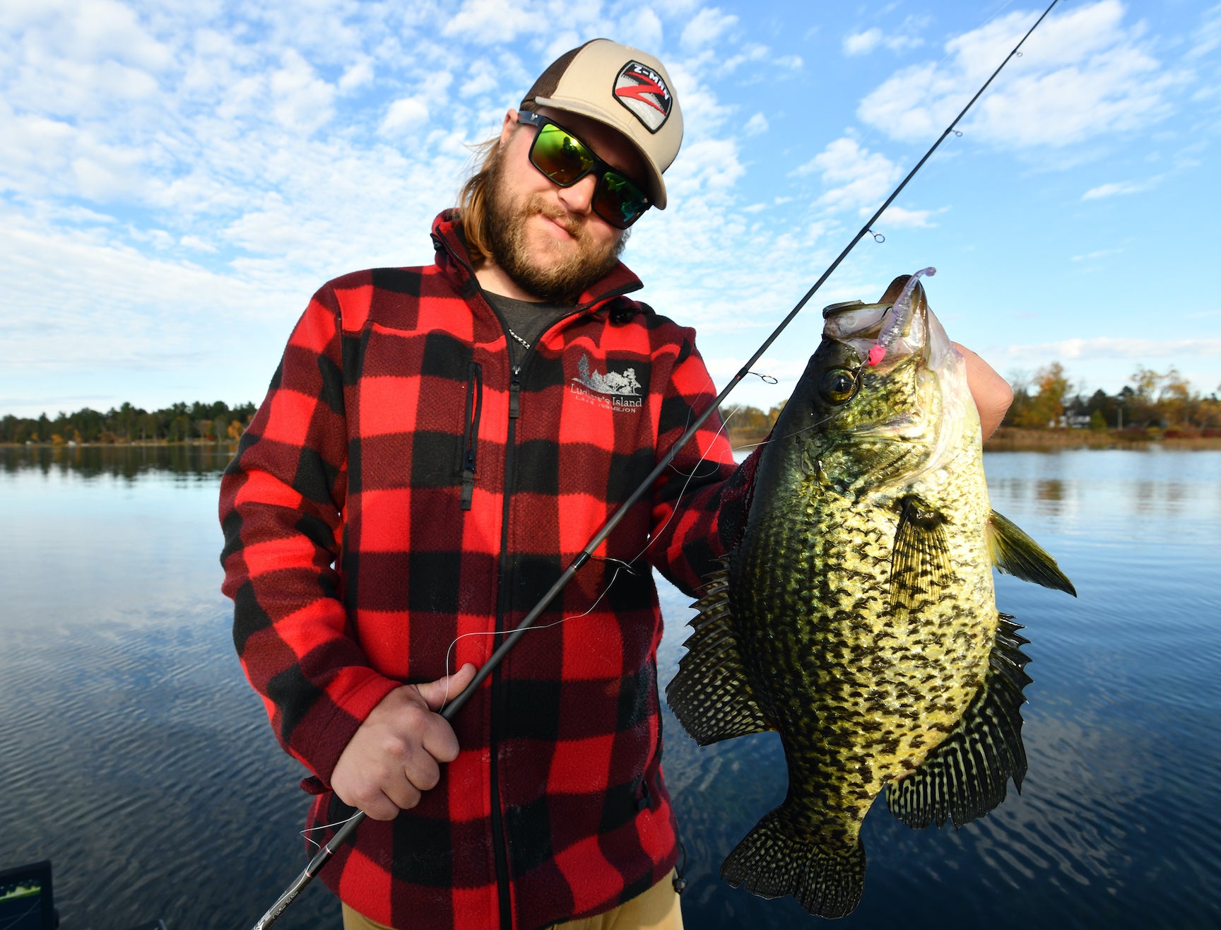 Gentleman with crappie caught on Micro Finesse plastics