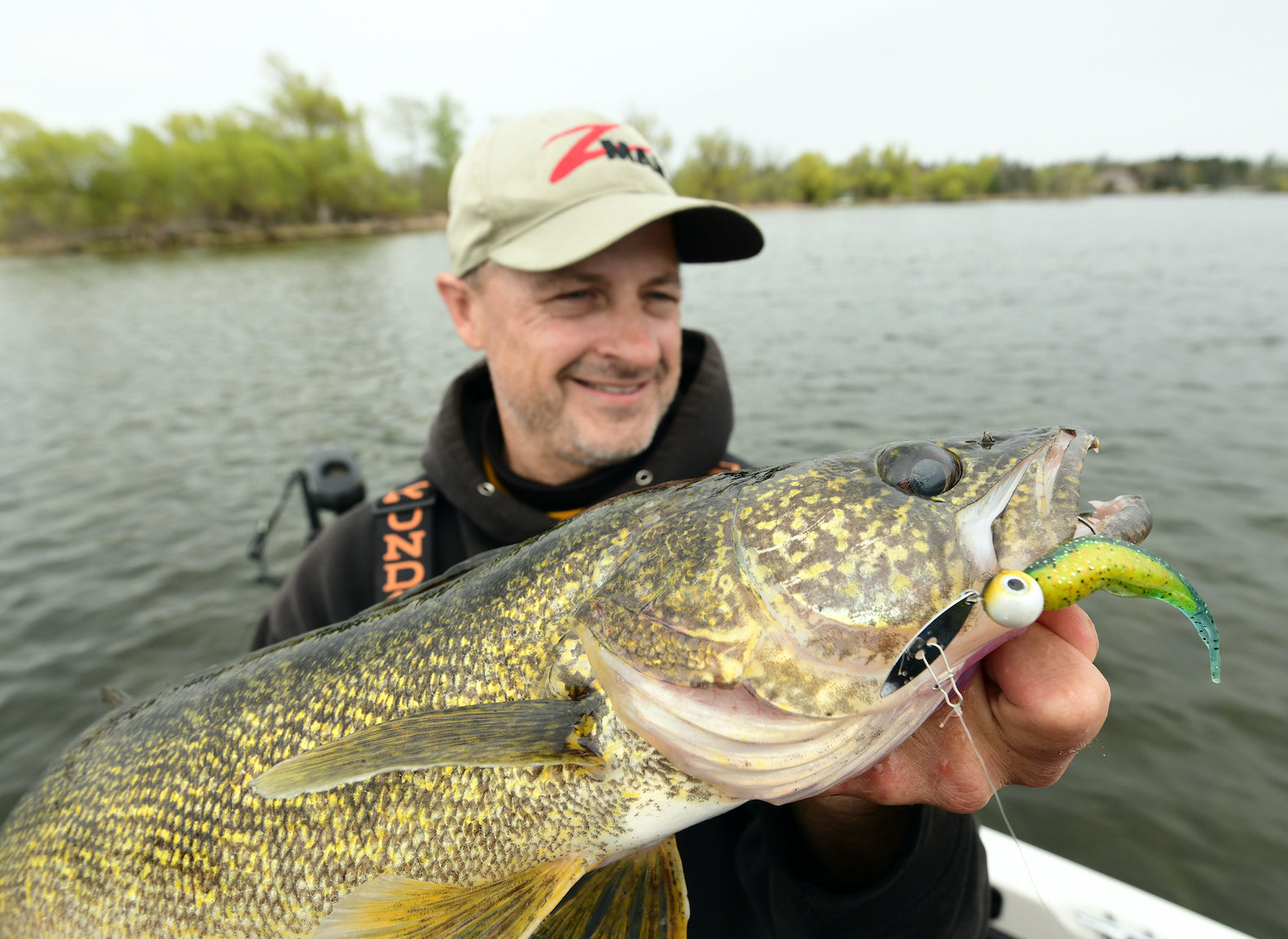 Walleye with a ChatterBait in it's mouth