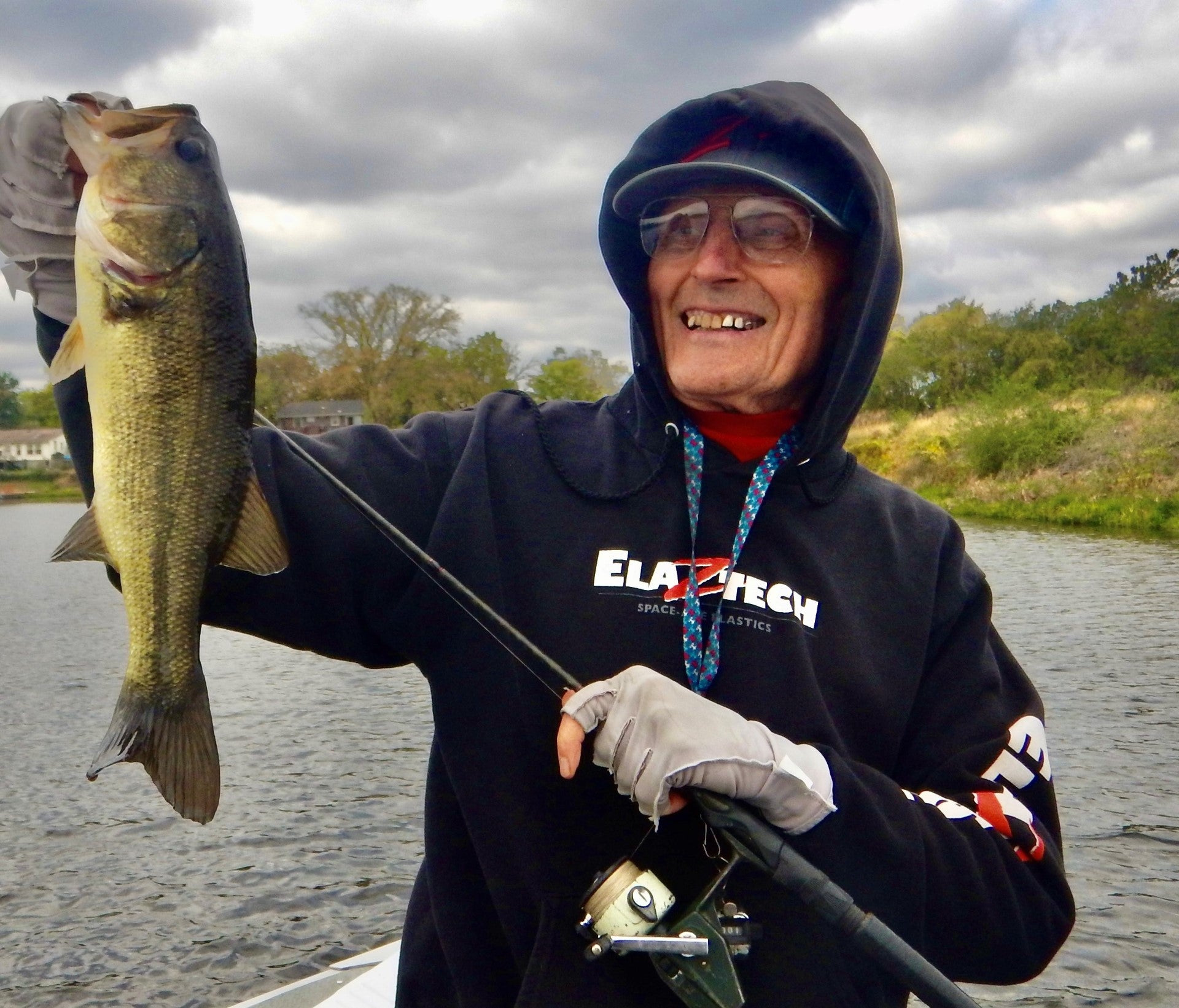 Ned Kehde with a Large Mouth Bass