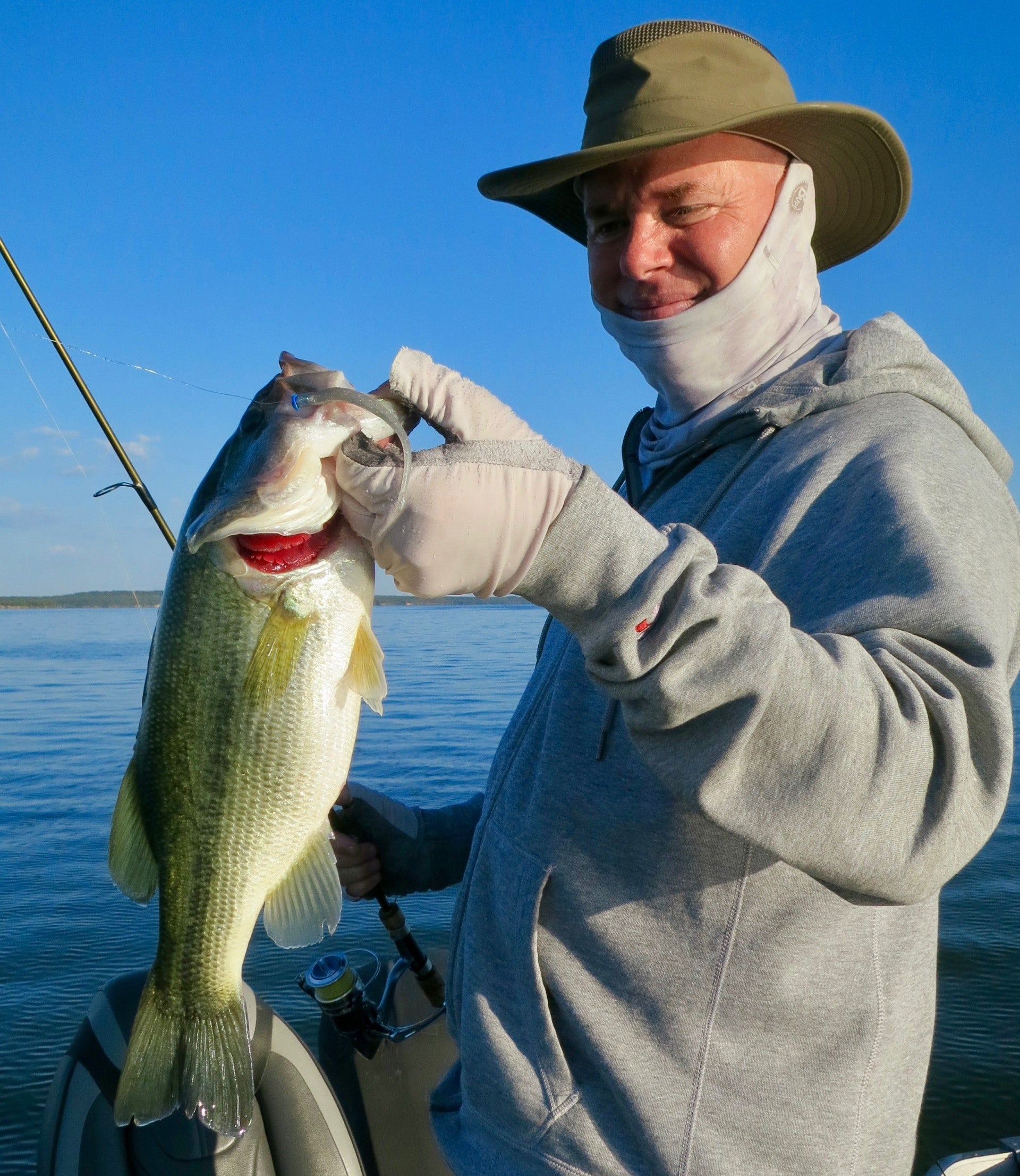 Steve Reideler  with a Large Mouth Bass