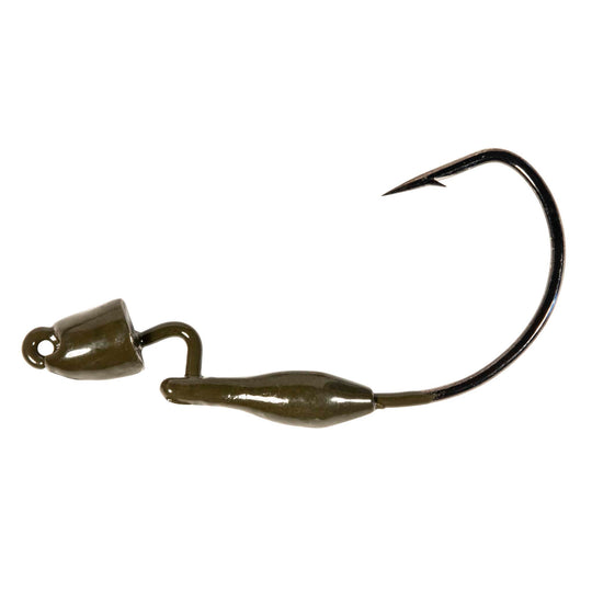 WEIGHTED 3/16oz extra wide gap weedless heavy gauge hooks with spring lock  bait keeper (Bass Fishing -Swimbaits-Creature Baits-Grubs)