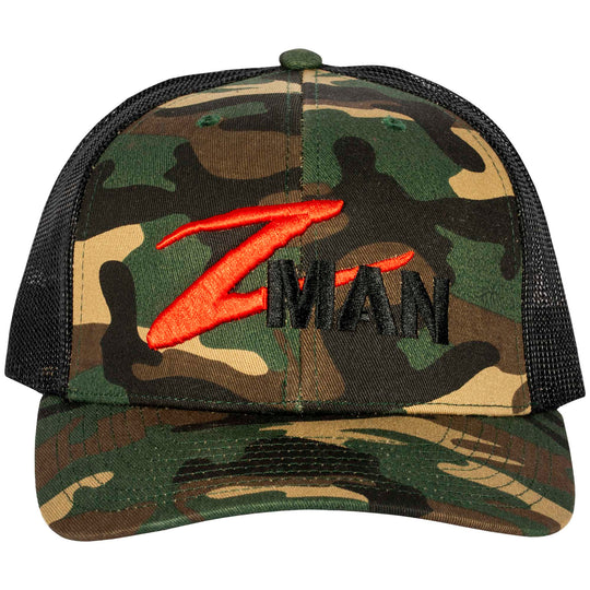 Trout 3 Striped Green Fly Fishing Snapback Mesh Trucker Hat Cap 