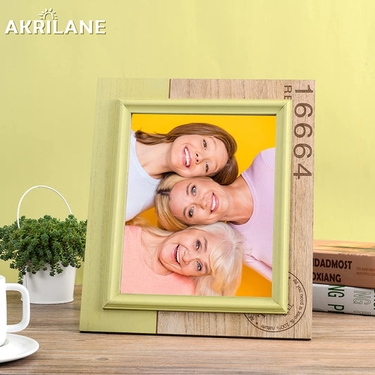 AKRILANE 6x8 Picture Frame Wood Rustic, Decorative, Distressed & Vintage  Looking Photo Frames Wall Decor for Wall Mount & Table Top Display for Home