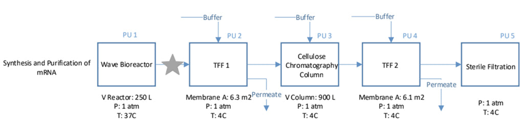 Figure 4-mRNA IVT 200L production process