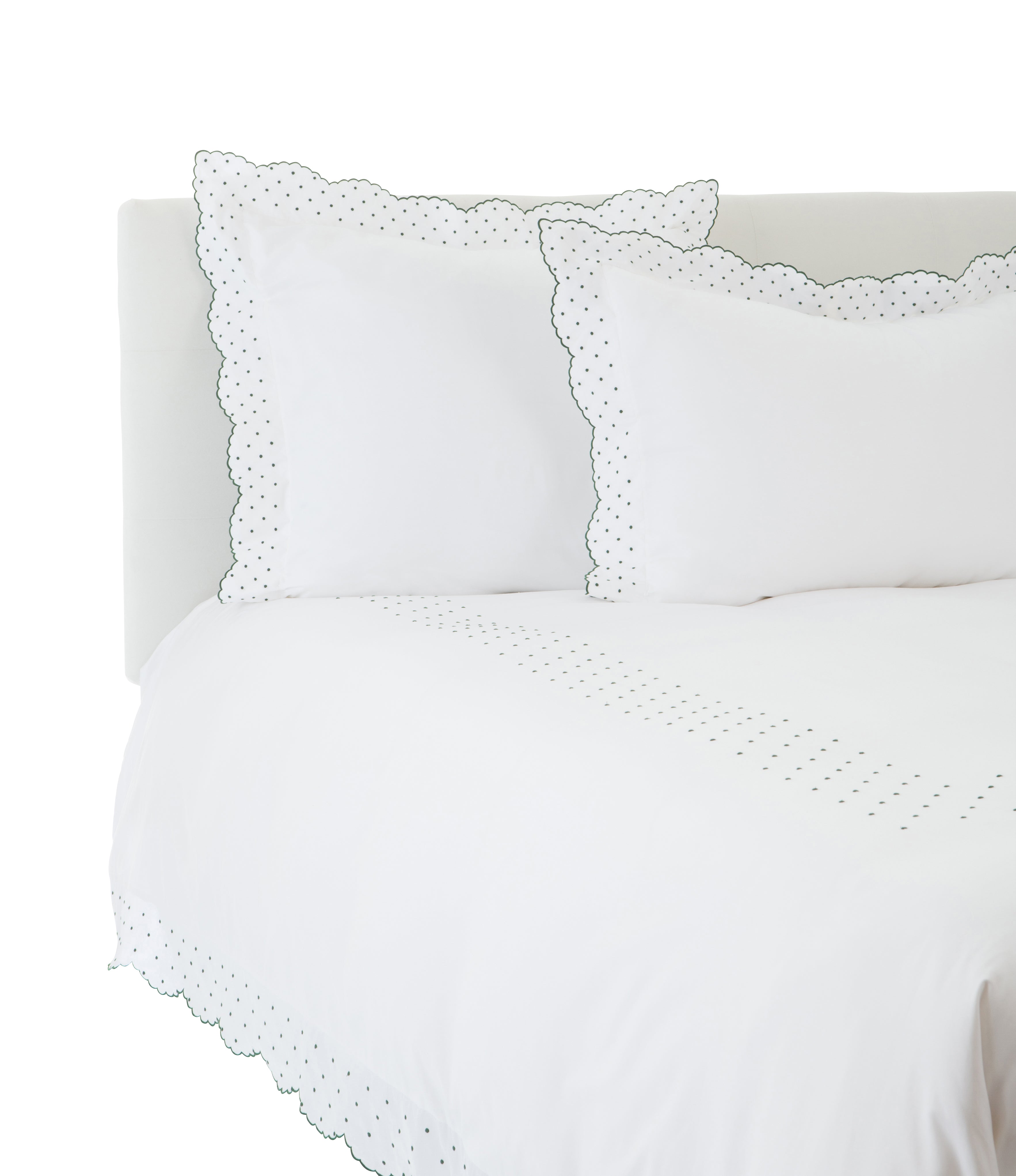 Hunter Green Swiss Dot Duvet