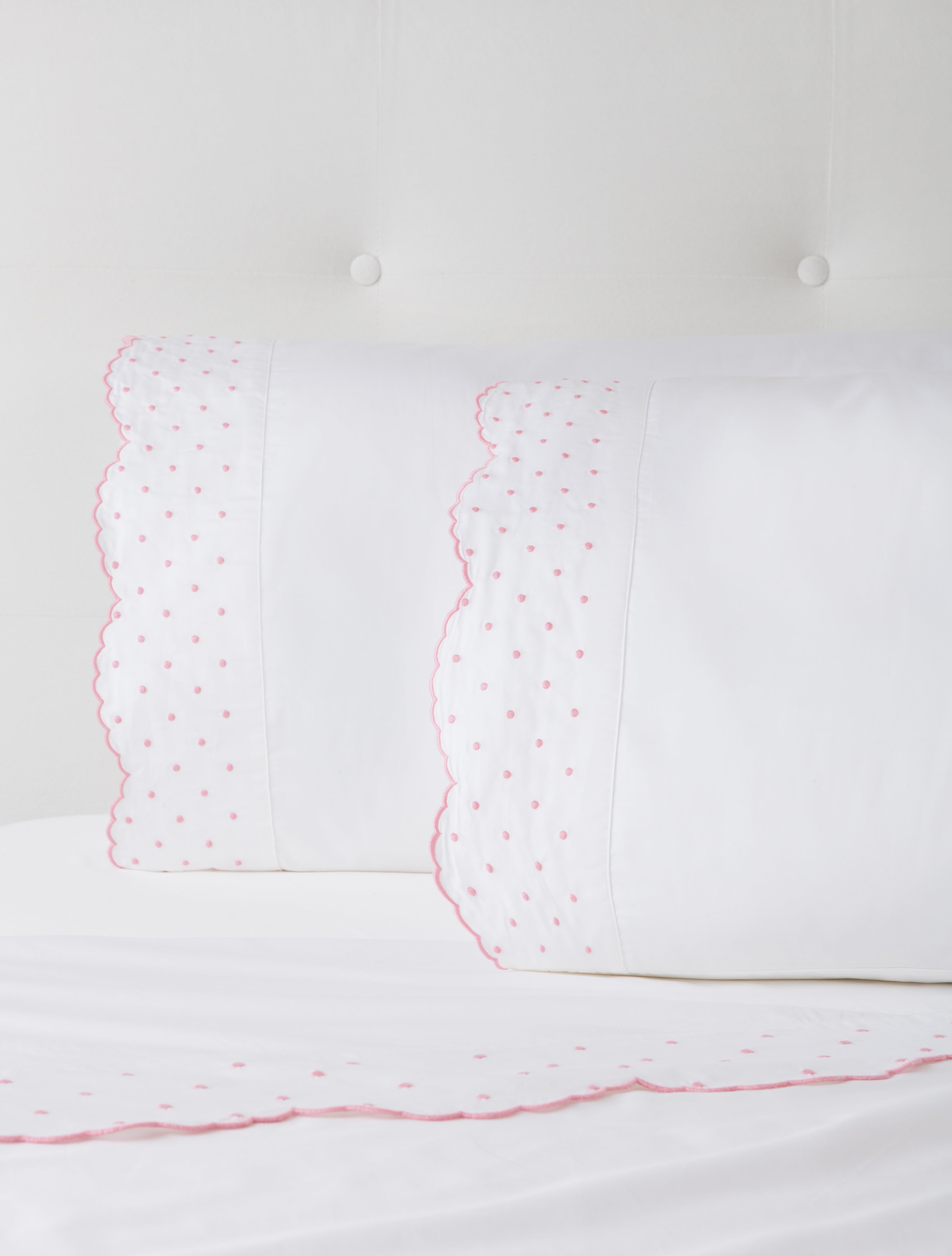 Pink Swiss Dot Sheets