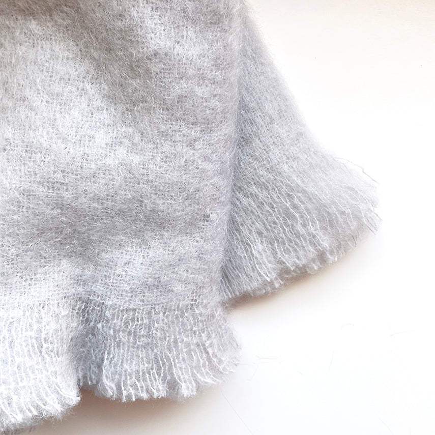 Mohair Throw, Silver – Biscuit Home