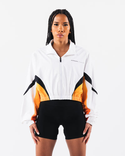 Nike, Tops, Nike Sportswear Running Full Zip Cropped Hoodie Orange Women  Medium L