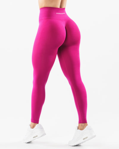 Alphalete, Pants & Jumpsuits, Alphalete Halo Seamless Leggings In Hot  Pink Xl