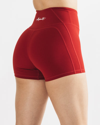NWOT Alphalete Pulse Kinetic Shorts - red hot Size XS