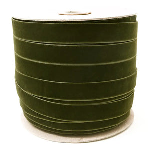 Hunter Green Swiss Velvet Ribbon - Alice & Erin - Hunter Green Ribbon