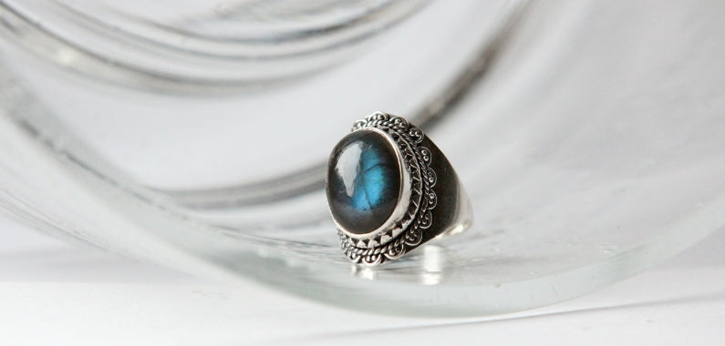 labradorite ring