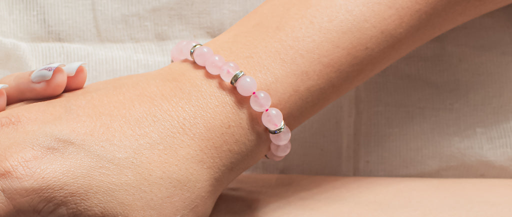 rose quartz bracelet for girlfriend