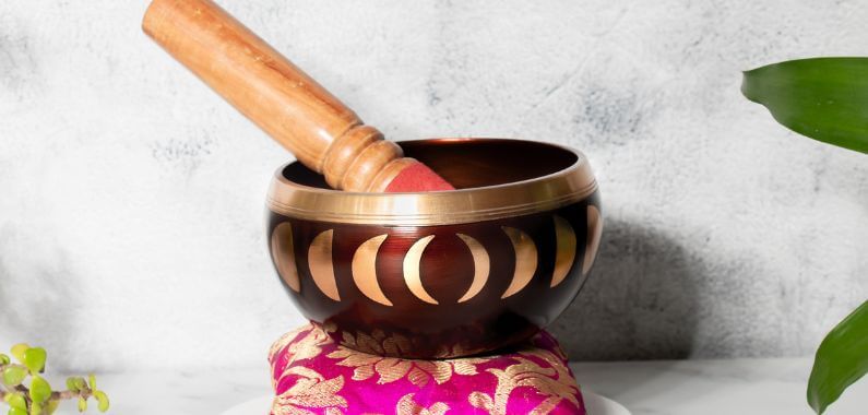 Red Tibetan Singing Bowl