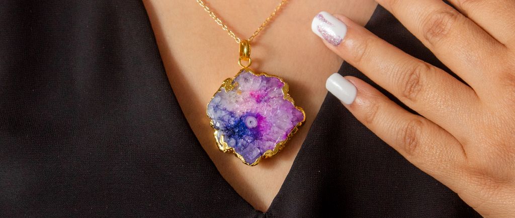 solar quartz pendant for girlfriend