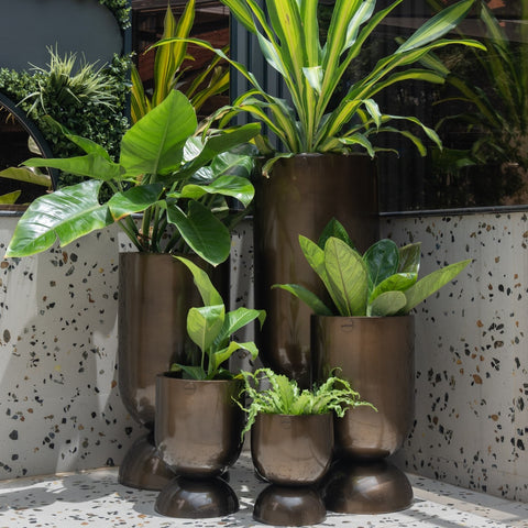 Why Fiberglass Planters are the Preferred Choice for Homes-hourglass brass