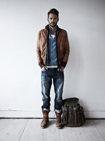 Lumbersexual Fashion Inspiration, Hiking Boots, Flannels, Buttonup shirts, Chambray, Denim, Beard, Manbun, Classy, Hipster