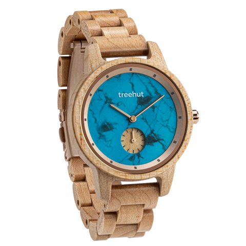 Paradise Maple Turquoise Marble Watch for Women 