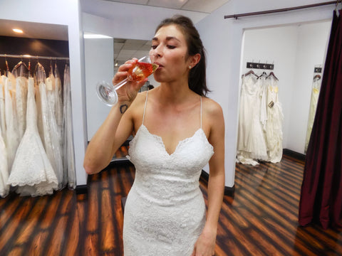 Champagne, Strawberries and Wedding Dress Shopping 